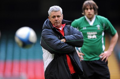 04.02.09 - Wales Rugby Training - Wales coach, Warren Gatland during training. 