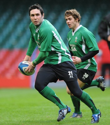 04.02.09 - Wales Rugby Training - Stephen Jones in action during training. 