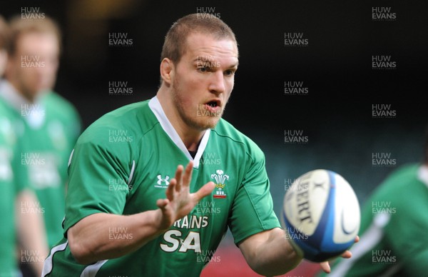 04.02.09 - Wales Rugby Training - Gethin Jenkins at a training session ahead of his sides Six Nations match against Scotland 