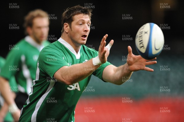 04.02.09 - Wales Rugby Training - Ian Gough at a training session ahead of his sides Six Nations match against Scotland 