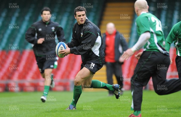 04.02.09 - Wales Rugby Training - Jamie Roberts in action during training. 