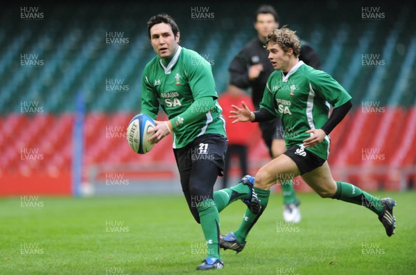 04.02.09 - Wales Rugby Training - Stephen Jones in action during training. 