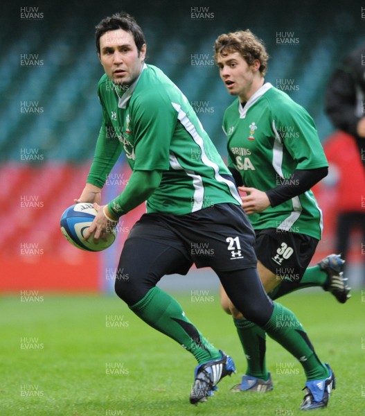 04.02.09 - Wales Rugby Training - Stephen Jones in action during training. 