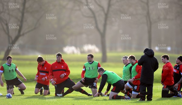 040213 - Wales Rugby Training -Wales players during training