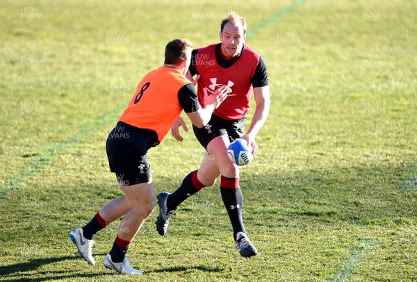 040219 - Wales Rugby Training - Alun Wyn Jones during training