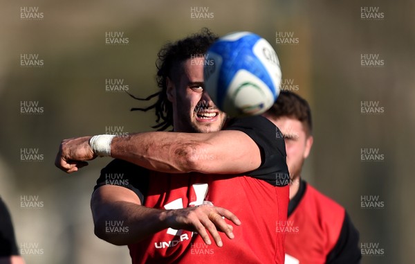 040219 - Wales Rugby Training - Josh Navidi during training