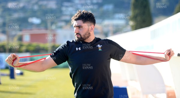 040219 - Wales Rugby Training - Cory Hill during training