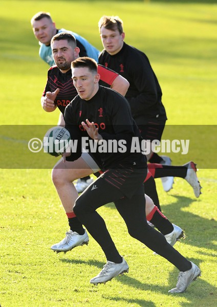 040222 - Wales Rugby Training - Josh Adams during training