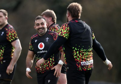 040226 - Wales Rugby Training ahead of their first Six Nations game against England - Liam Belcher during training