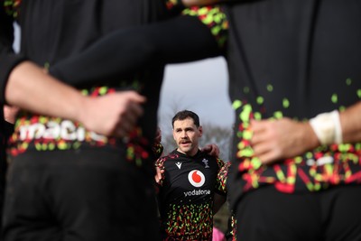 040226 - Wales Rugby Training ahead of their first Six Nations game against England - Tomos Williams during training