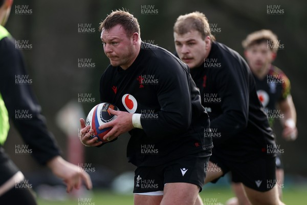 040226 - Wales Rugby Training ahead of their first Six Nations game against England - Dewi Lake during training
