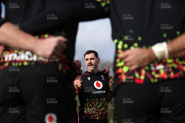 040226 - Wales Rugby Training ahead of their first Six Nations game against England - Tomos Williams during training