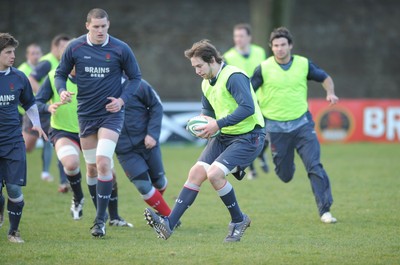 04.03.08 - Wales Rugby Training - Ryan Jones in action during training 