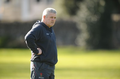 04.03.08 - Wales Rugby Training - Wales head coach, Warren Gatland looks on during training 