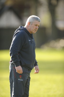 04.03.08 - Wales Rugby Training - Wales head coach, Warren Gatland looks on during training 