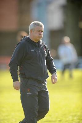 04.03.08 - Wales Rugby Training - Wales head coach, Warren Gatland looks on during training 