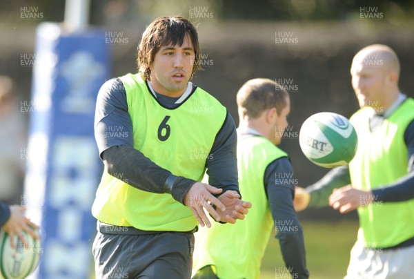 04.03.08 - Wales Rugby Training - Gavin Henson in action during training 