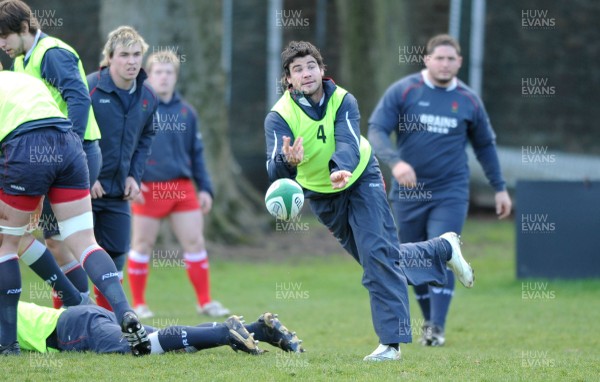 04.03.08 - Wales Rugby Training - Mike Phillips in action during training 