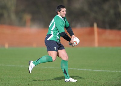 04.03.09 - Wales Rugby Training - Gavin Henson in action during training. 