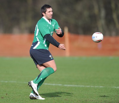 04.03.09 - Wales Rugby Training - Gavin Henson in action during training. 