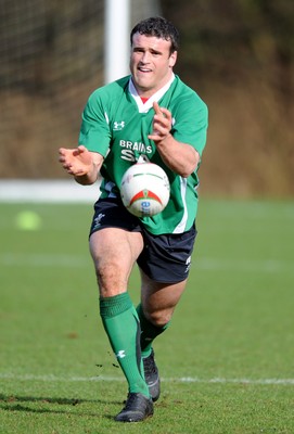 04.03.09 - Wales Rugby Training - Jamie Roberts in action during training. 