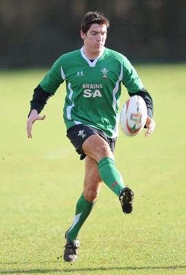 04.03.09 - Wales Rugby Training - James Hook in action during training. 
