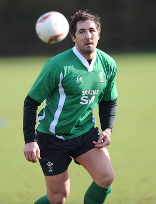 04.03.09 - Wales Rugby Training - Gavin Henson in action during training. 