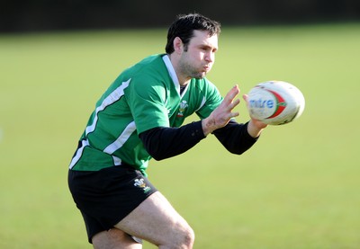 04.03.09 - Wales Rugby Training - Stephen Jones in action during training. 
