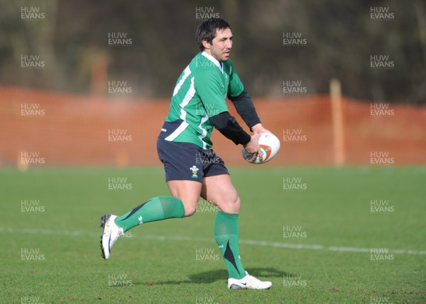 04.03.09 - Wales Rugby Training - Gavin Henson in action during training. 