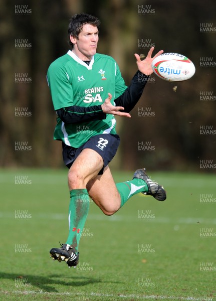 04.03.09 - Wales Rugby Training - James Hook in action during training. 