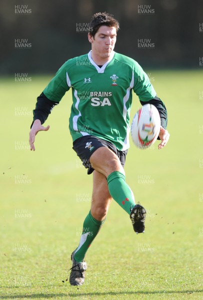 04.03.09 - Wales Rugby Training - James Hook in action during training. 