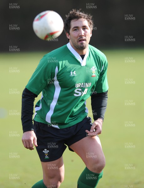 04.03.09 - Wales Rugby Training - Gavin Henson in action during training. 