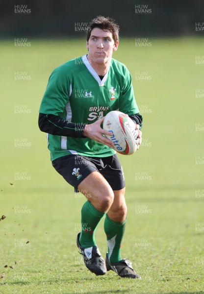 04.03.09 - Wales Rugby Training - James Hook in action during training. 