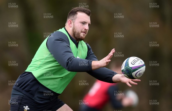 040319 - Wales Rugby Training - Dillon Lewis during training