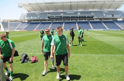 04.06.09 - Wales Rugby Training - Wales' Jonathan Davies at Toyota Park, Chicago ahead of his teams match against USA on Saturday. 