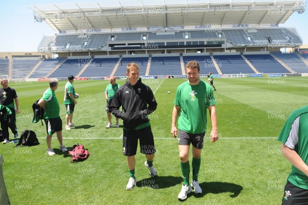 04.06.09 - Wales Rugby Training - Wales' Dafydd Jones and Deiniol Jones at Toyota Park, Chicago ahead of their teams match against USA on Saturday. 