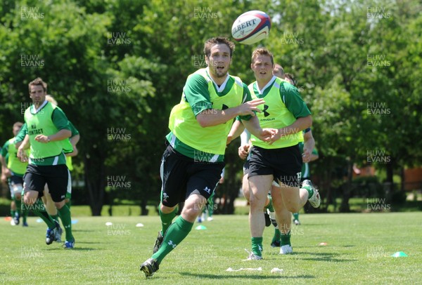 04.06.09 - Wales Rugby Training - Andrew Bishop in action during training. 