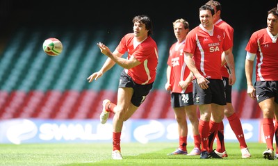 04.06.10 - Wales Rugby Captains Run - Mike Phillips in action during training. 