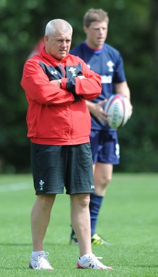 04.08.11 - Wales Rugby Training - Head coach Warren Gatland during training. 