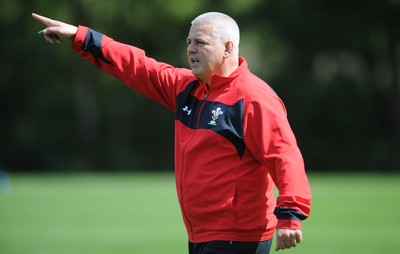 04.08.11 - Wales Rugby Training - Head coach Warren Gatland during training. 