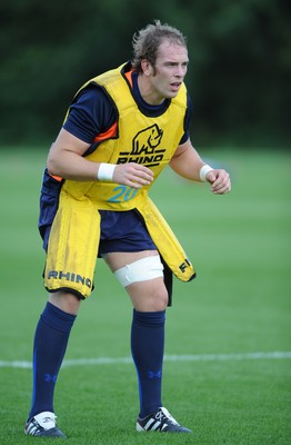 04.08.11 - Wales Rugby Training - Alun Wyn Jones during training. 