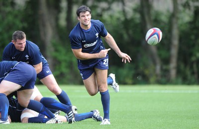 04.08.11 - Wales Rugby Training - Mike Phillips during training. 