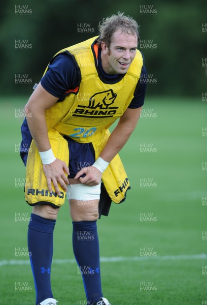 04.08.11 - Wales Rugby Training - Alun Wyn Jones during training. 