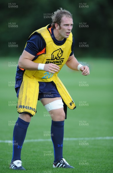 04.08.11 - Wales Rugby Training - Alun Wyn Jones during training. 