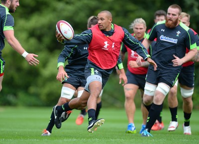 040815 - Wales Rugby Training -Eli Walker during training