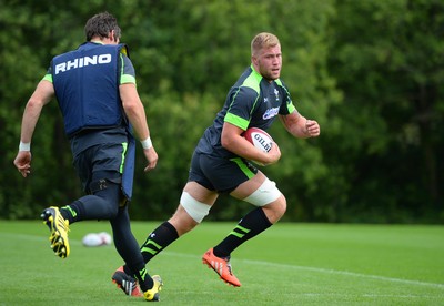 040815 - Wales Rugby Training -Ross Moriarty during training