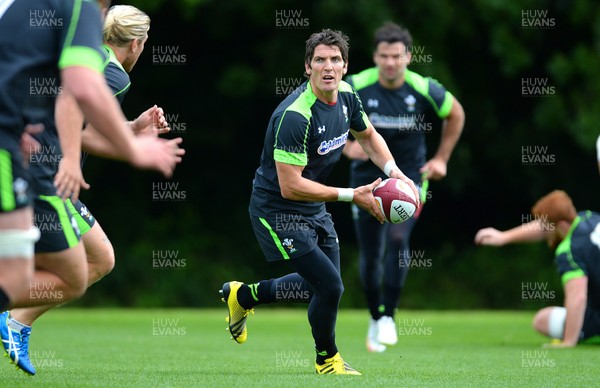 040815 - Wales Rugby Training -James Hook during training