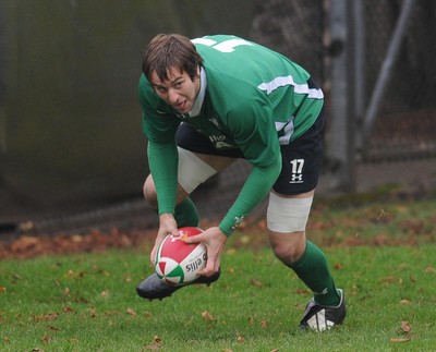 04.11.08 - Wales Rugby Captain Ryan Jones at a training session ahead of his sides clash against South Africa 