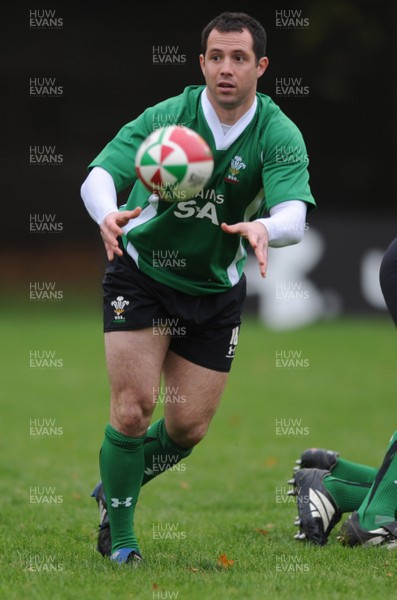 04.11.08 - Wales Rugby Training - Gareth Cooper in action during training. 