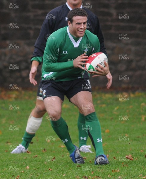 04.11.08 - Wales Rugby Jamie Roberts at a training session ahead of his sides clash against South Africa 